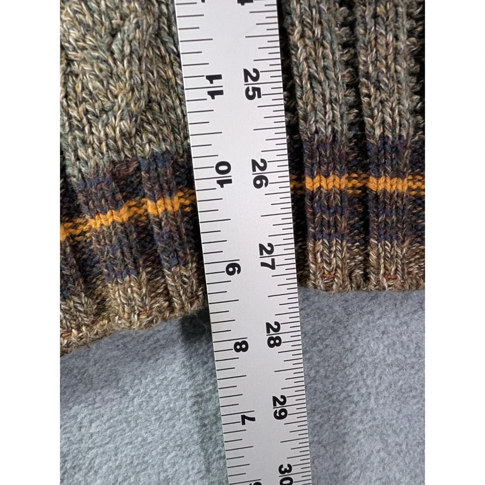 VTG Chaps Ralph Lauren USA Made Cotton Cable Knit Sweater XL Grandpa Grunge